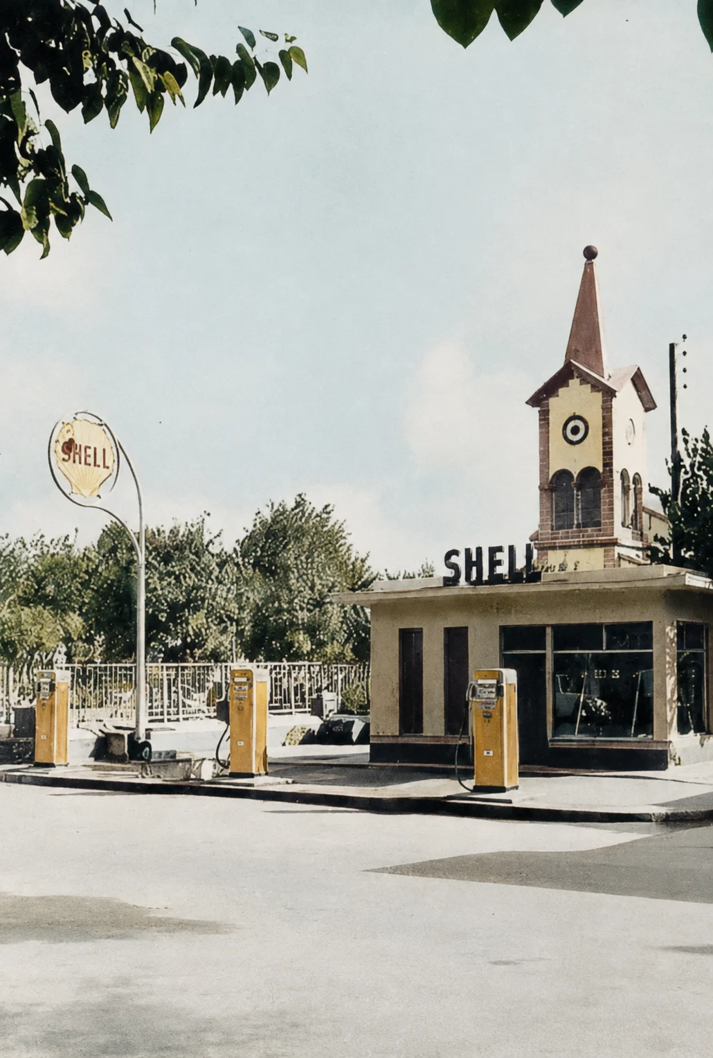 Historical station corner without people