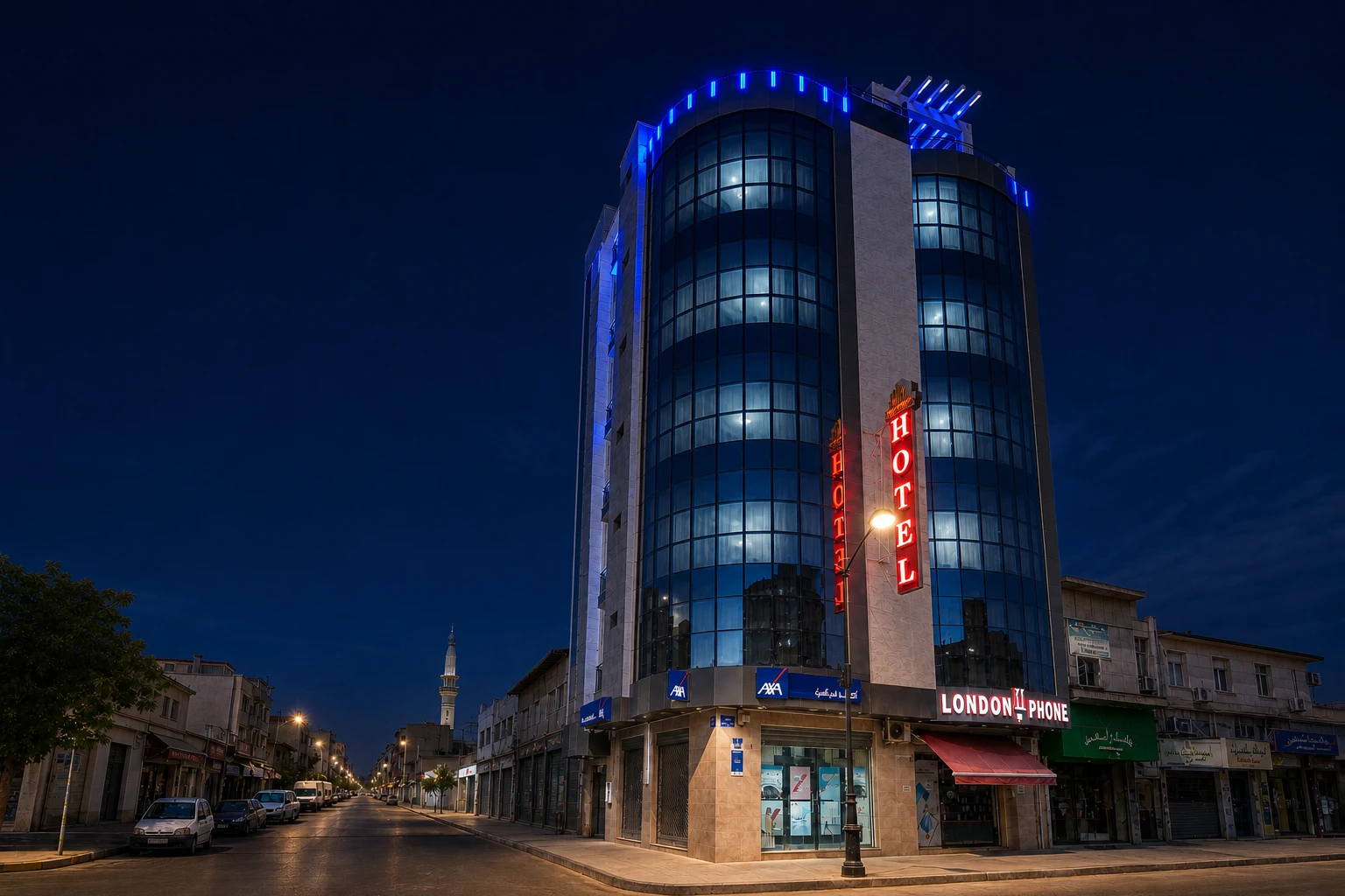 Night facade