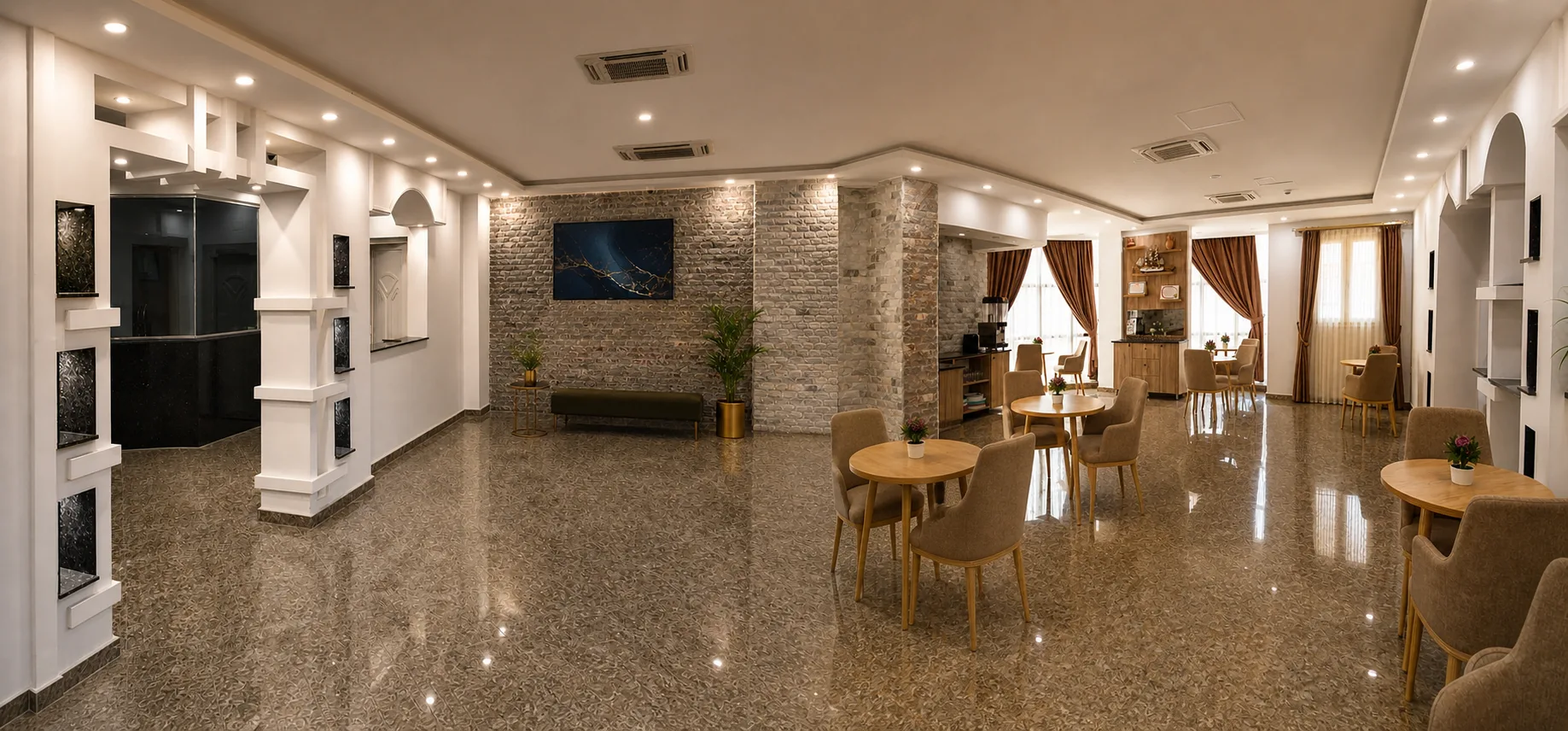 Hôtel Elchark reception and lounge panorama