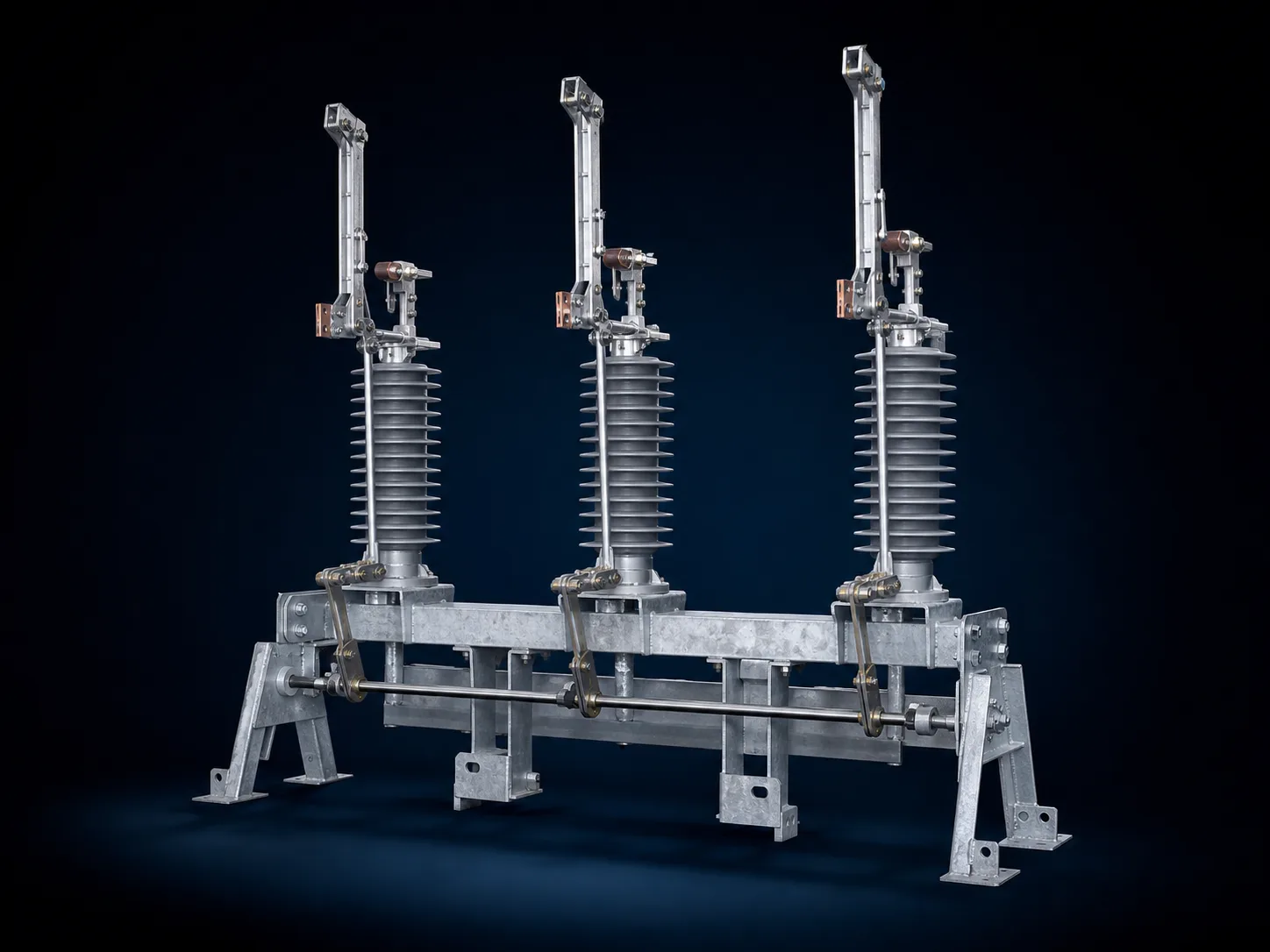 Vertical-break disconnect switch
